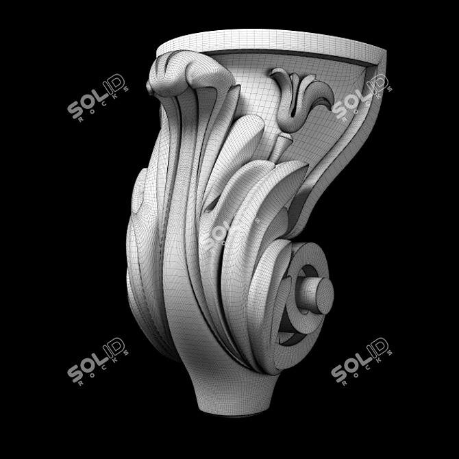 Classic Carved Leg - High-Quality, Versatile CNC & Close-Up Ready 3D model image 10