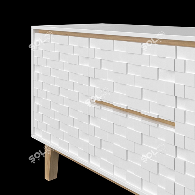 Laser-Patterned Comoda: Stylish Indoor Decor 3D model image 3
