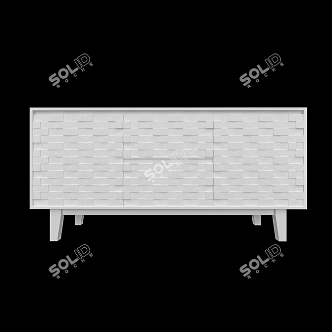 Laser-Patterned Comoda: Stylish Indoor Decor 3D model image 4