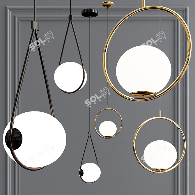 Contemporary Corda Pendant Light 3D model image 2