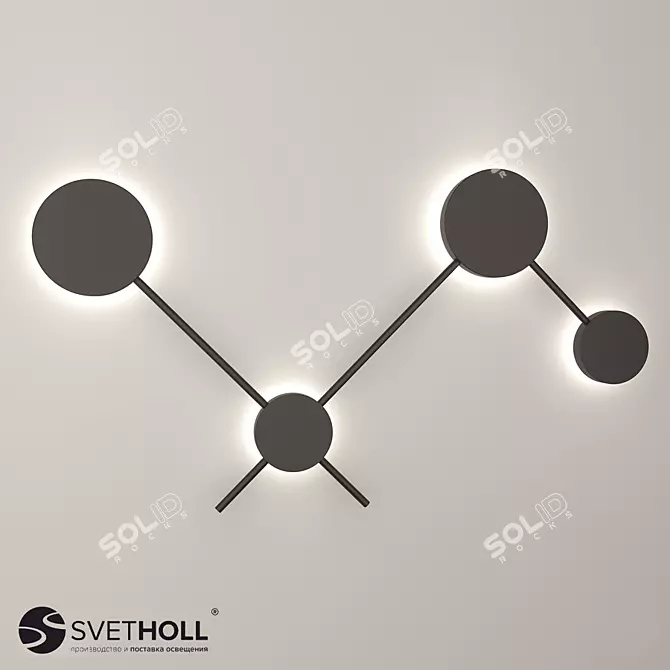 Sleek B32 Wall Sconce 3D model image 1