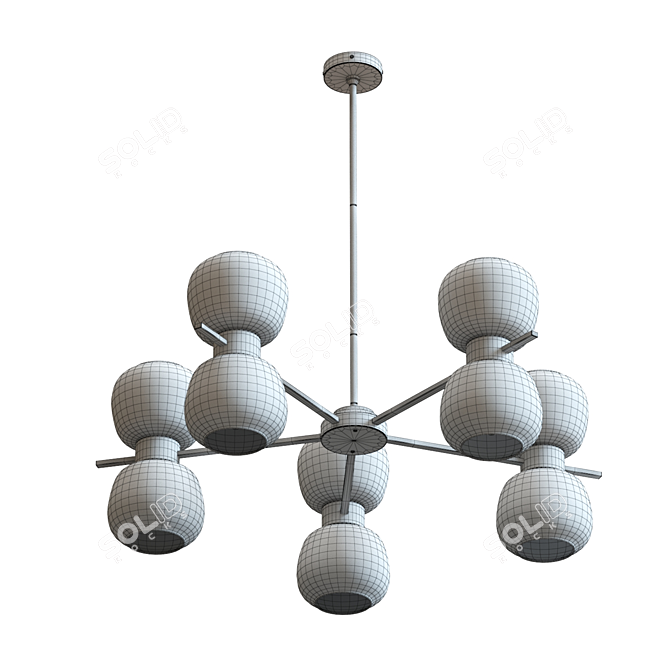 Elegant Pearson Chandelier: Subdividable 3D Model 3D model image 5