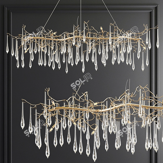 Elegant Serip Replika Chandelier 3D model image 1