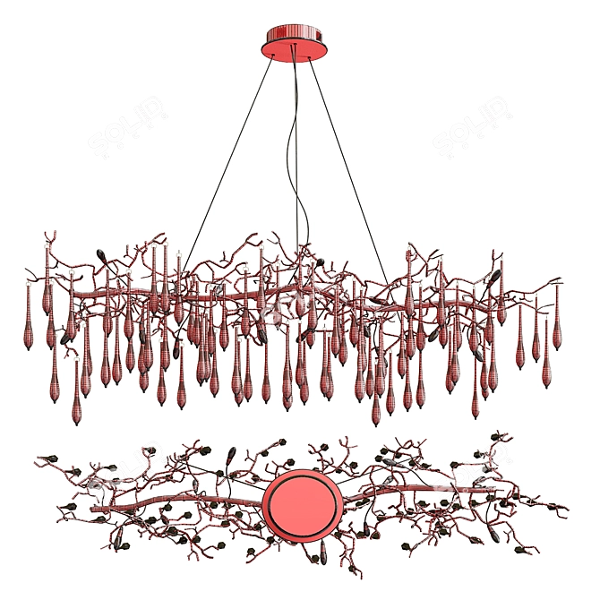 Elegant Serip Replika Chandelier 3D model image 3