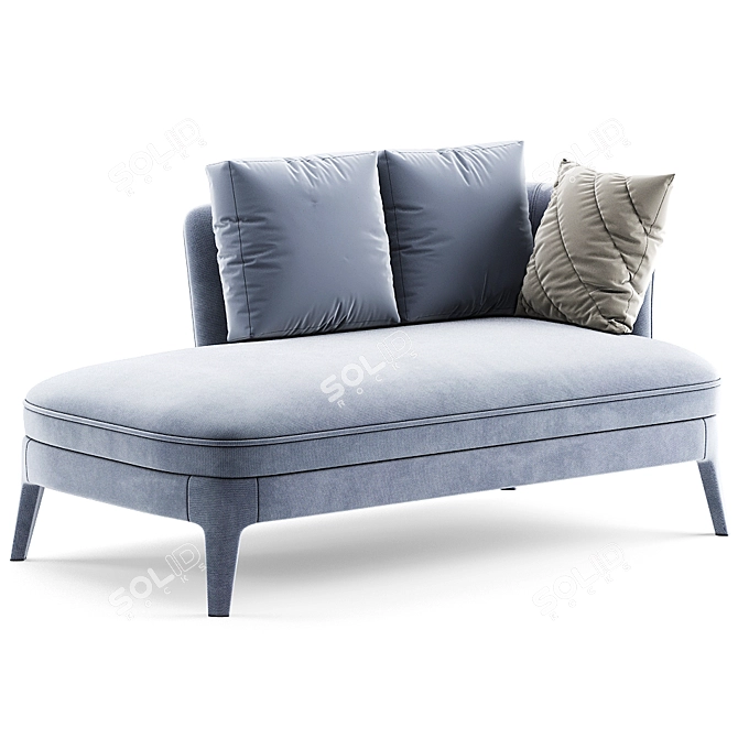 Comfortable Contemporary Lacoon Loveseat 3D model image 3