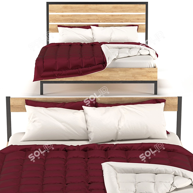 Modern Loft Bed: HOFT. Stylish and Sturdy 3D model image 2