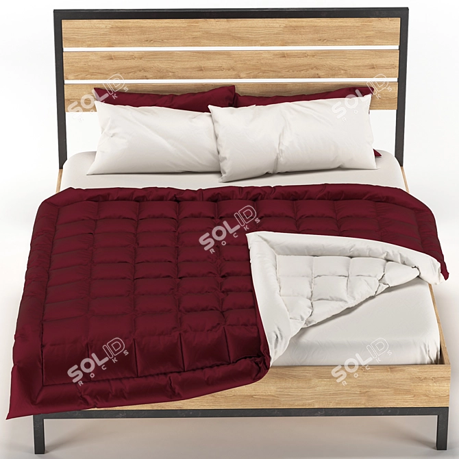 Modern Loft Bed: HOFT. Stylish and Sturdy 3D model image 3