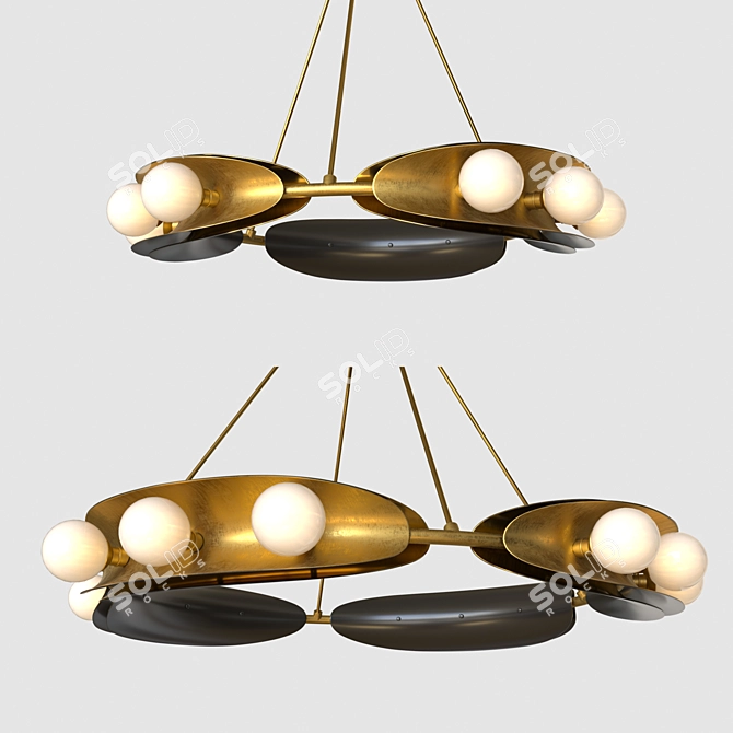 Contemporary Corbett Lighting Hopper 3D model image 1