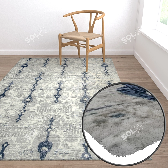 Luxury Carpet Set: High-Quality Textures for Close & Distant Shots 3D model image 5