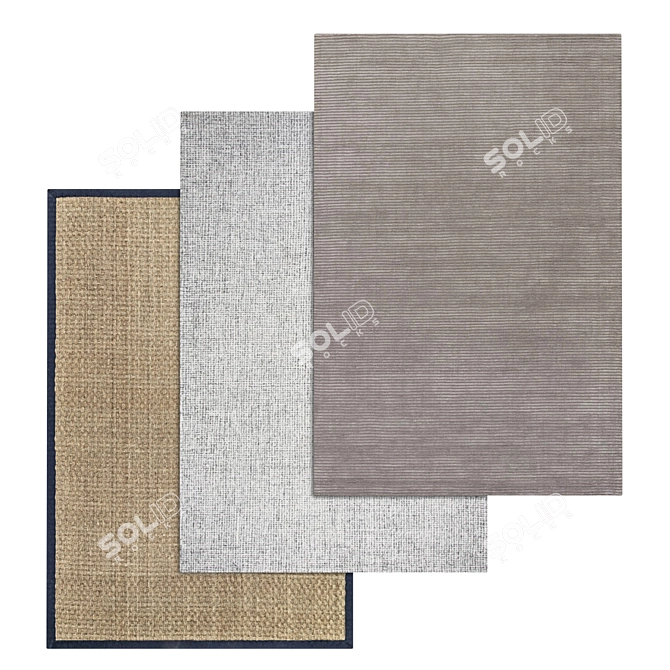 Luxury Rug Set | High-Quality Textures 3D model image 1