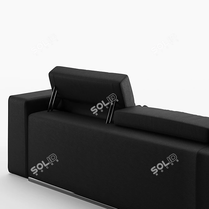 Elegant Symphony Sofa with 5 Armrests 3D model image 4