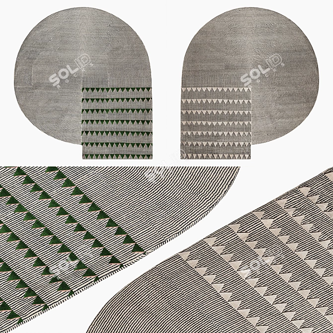 Plasterworks C Rug: Intricate Design by CC Tapis 3D model image 1