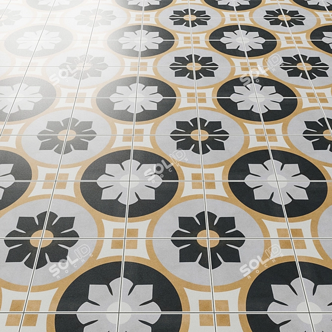 Lapaz Daisy 9x9 Porcelain Tile 3D model image 3