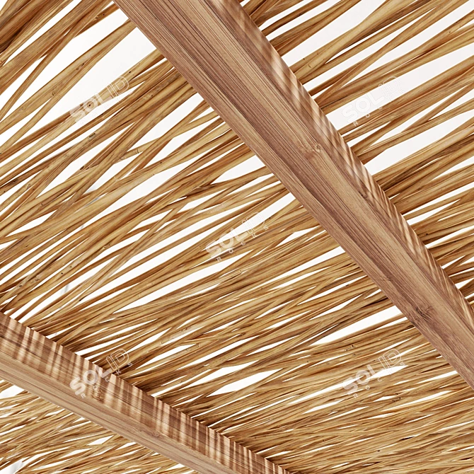 Branch Beam Wooden Ceiling 3D model image 2
