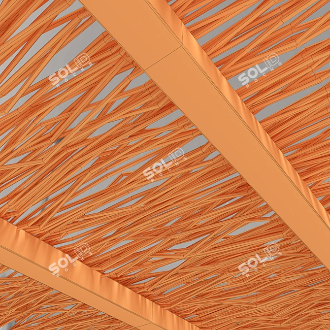 Branch Beam Wooden Ceiling 3D model image 5