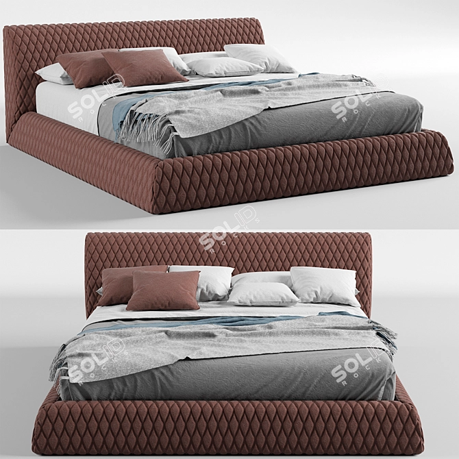 Elegant Vision Majorca Bed 3D model image 1