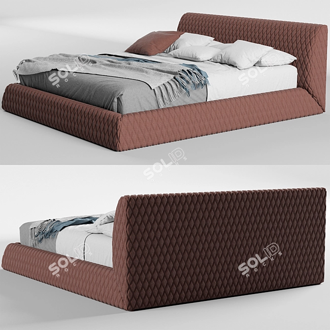 Elegant Vision Majorca Bed 3D model image 2