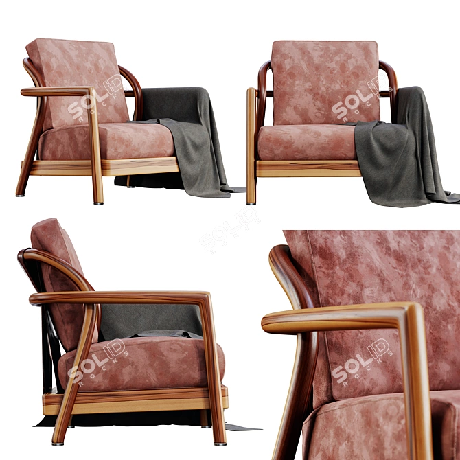 Alison Flexform Armchair: Stylish and Comfortable 3D model image 1