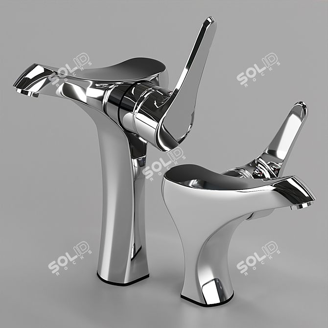 GROHE Dual Size Faucet: Modern & Detailed 3D model image 2