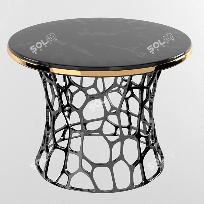 Sleek Circle Coffee Table 3D model image 3