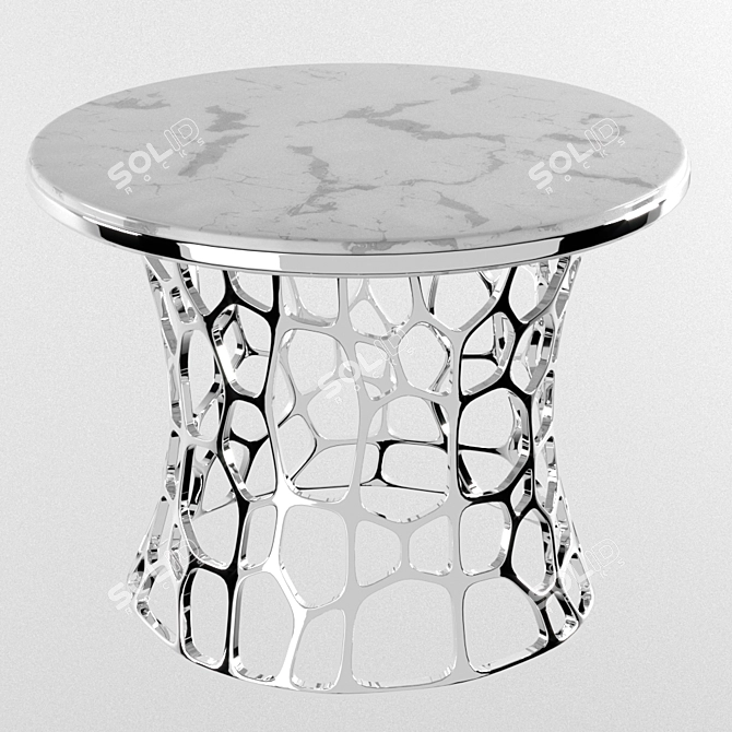 Sleek Circle Coffee Table 3D model image 4