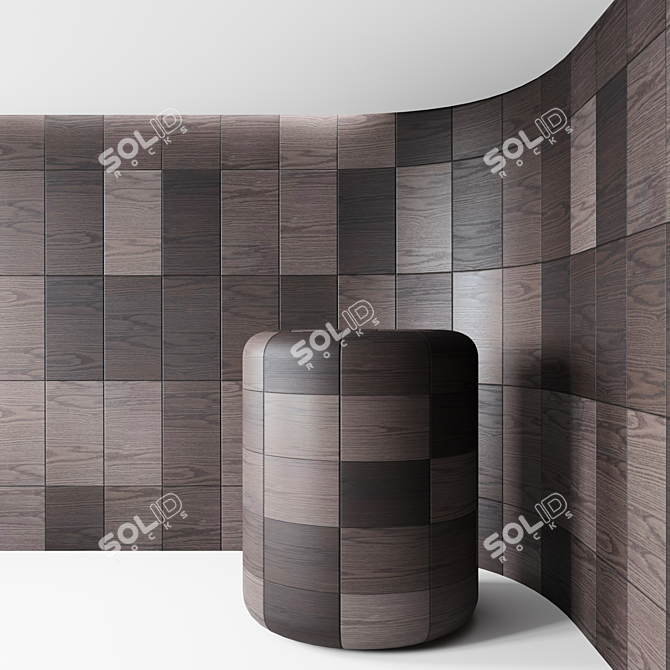 Seamless Wood Tile Set 3D model image 1