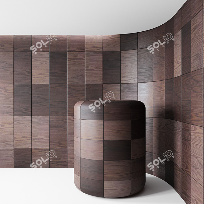 Seamless Wood Tile Set 3D model image 2