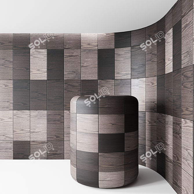 Seamless Wood Tile Set 3D model image 3