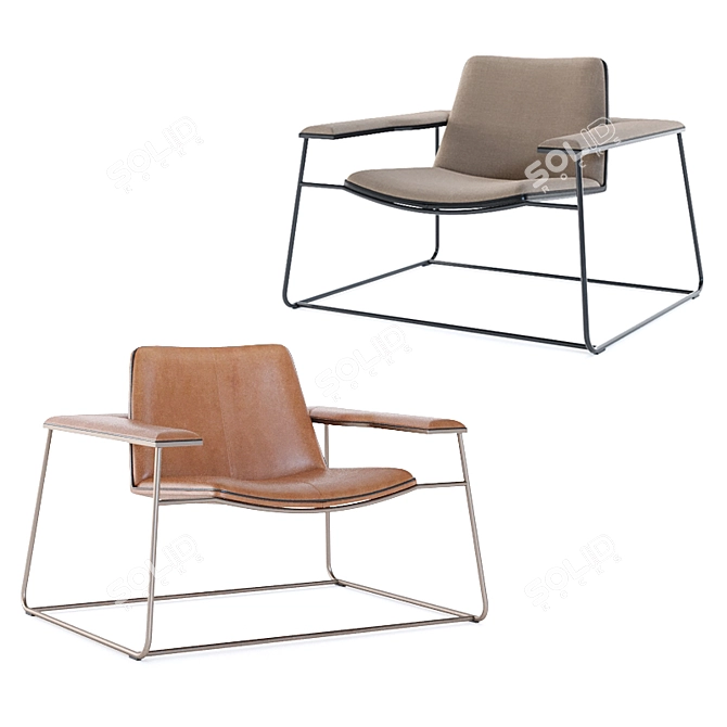 Diva Lounge Chair: Stylish and Comfortable 3D model image 6