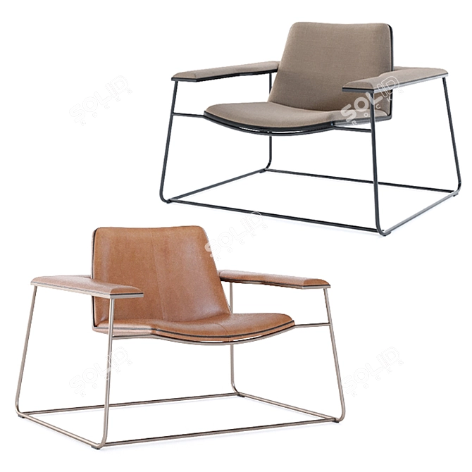 Diva Lounge Chair: Stylish and Comfortable 3D model image 7