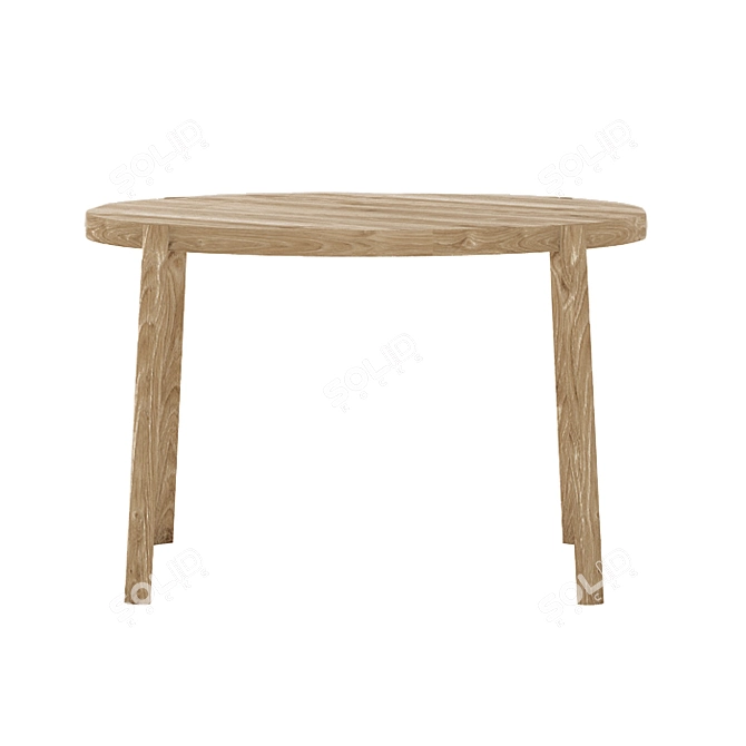 Elegant Pillar Dining Table 3D model image 2