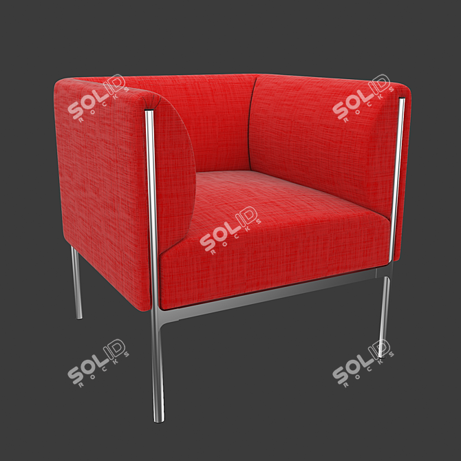 Elegant LS-16 Arm Chair: Timeless Beauty 3D model image 2