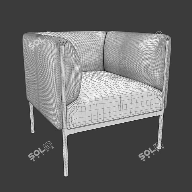 Elegant LS-16 Arm Chair: Timeless Beauty 3D model image 4