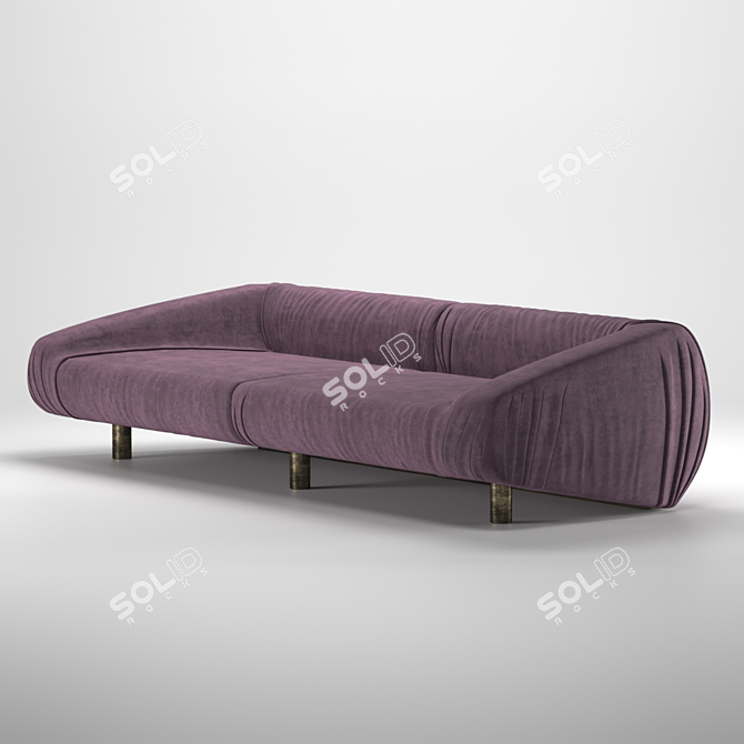 Baxter Fold Modern Sofa 3D model image 4