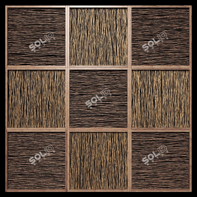 Wooden Thin Branch Ceiling 3D model image 2