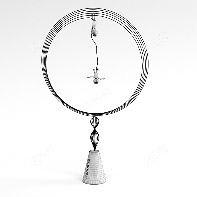 Ethereal Circle Time Sculpture 3D model image 5