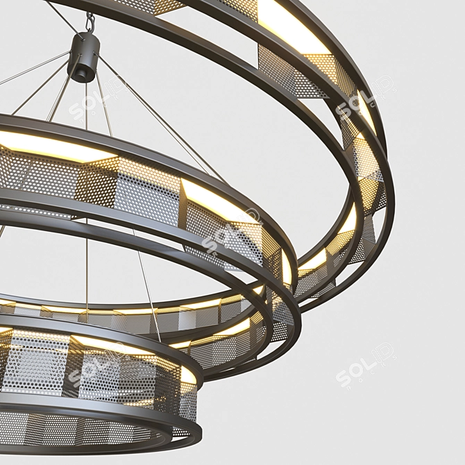 Futuristic Fuze Pendant Light 3D model image 2