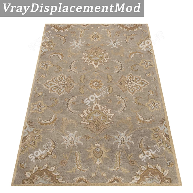 Modern Textured Carpet Set 3D model image 3