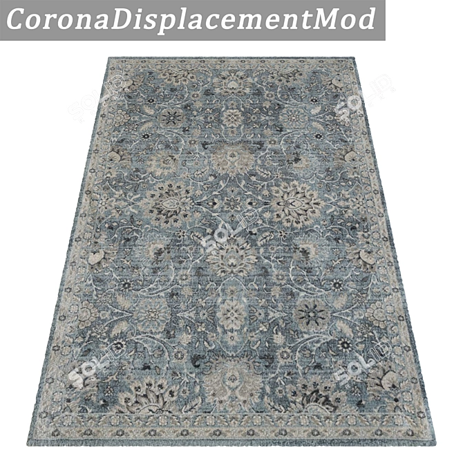 Modern Textured Carpet Set 3D model image 4