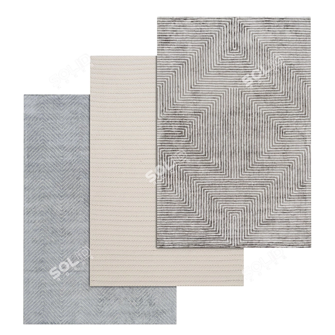 Title: High-Quality Carpet Set 3D model image 1