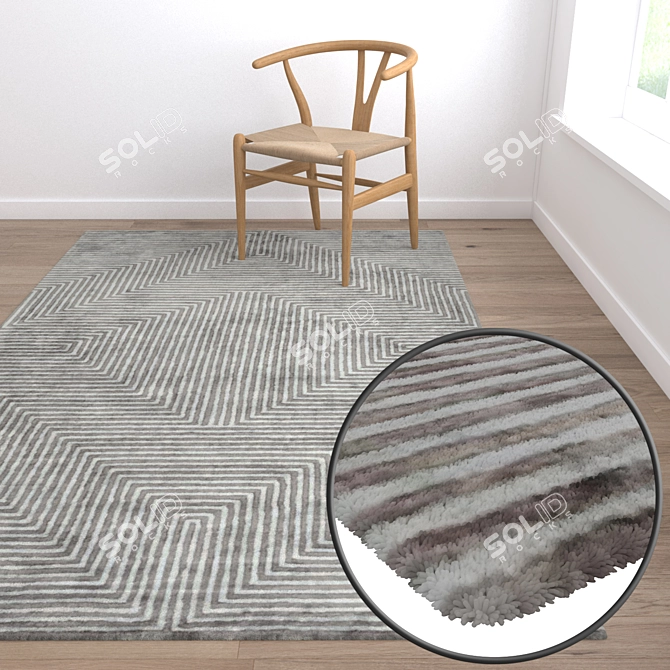Title: High-Quality Carpet Set 3D model image 5