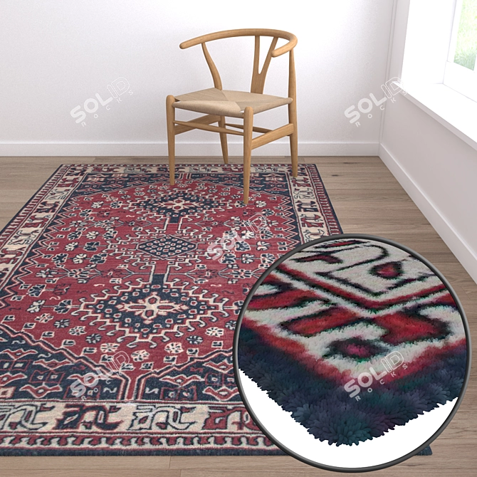 Title: Luxury Carpet Set: 3 High-Quality Textures 3D model image 5