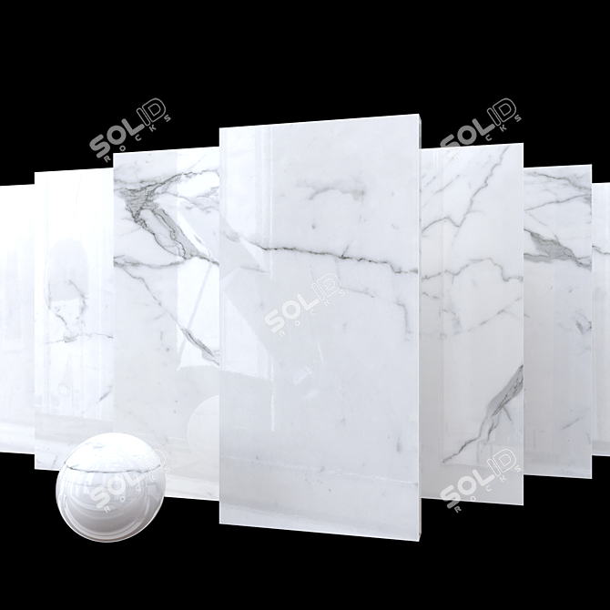 Luxury White Marble Legacy Set 3D model image 1