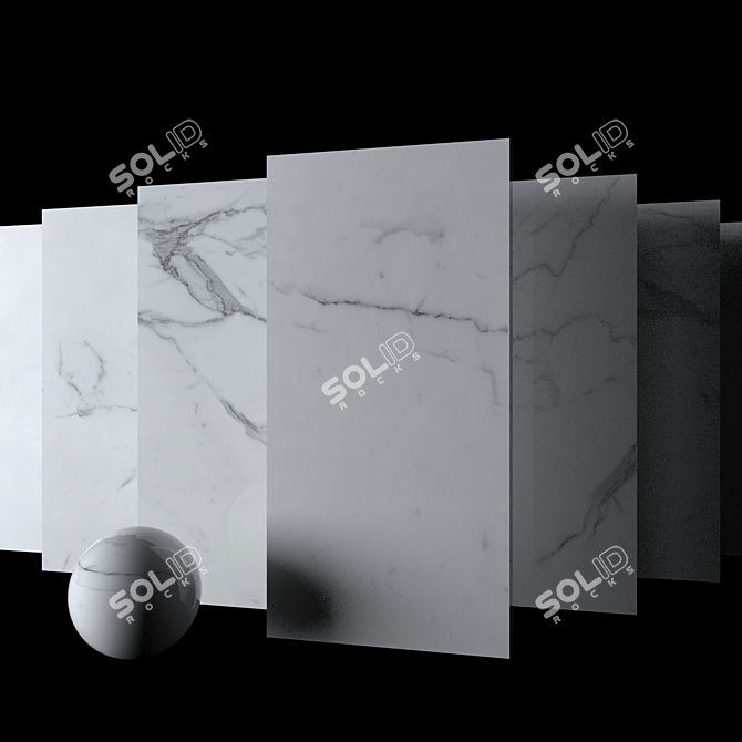 Luxury White Marble Legacy Set 3D model image 2