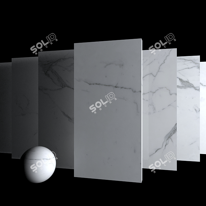 Luxury White Marble Legacy Set 3D model image 3