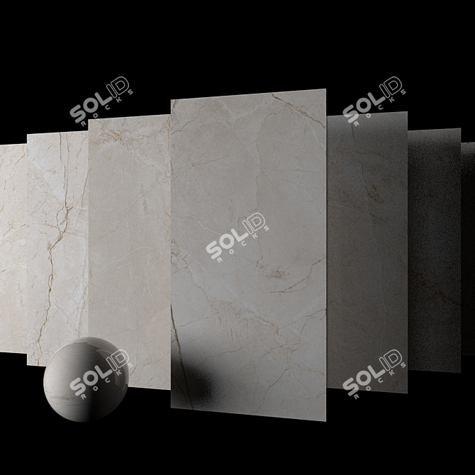 Quest Ivory Marble Set: Multi-Texture, HD Textures (80x160 cm) 3D model image 2