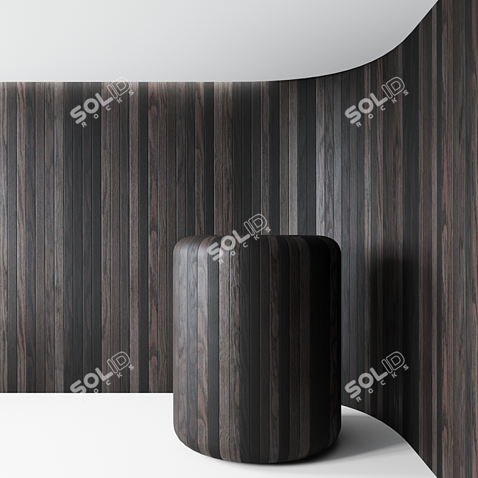 Seamless Wood Rails 3D model image 1