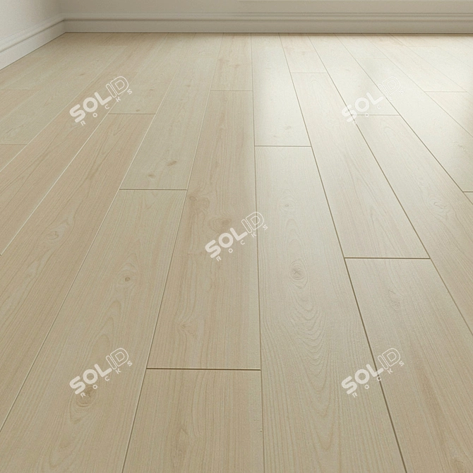 Natural Wood Parquet Flooring 3D model image 1