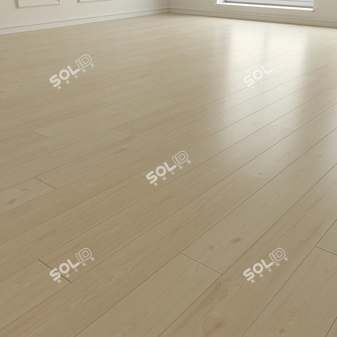 Natural Wood Parquet Flooring 3D model image 2