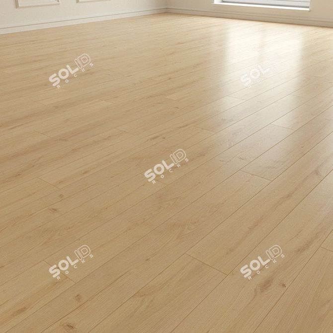 Natural Wood Laminate Parquet 3D model image 2